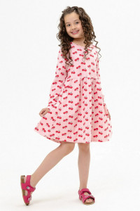 Платье детское "Черри" кулирка с лайкрой (р-ры: 92-146) розовый