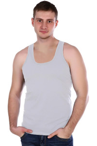 Мужская майка "Спорт" хлопок (р-ры: S-3XL) серый