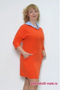 Платье №351 (р-ры: 50-56) оранжевый