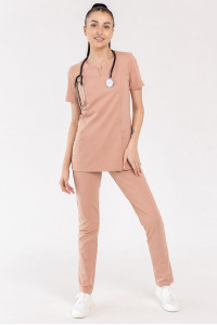 Костюм медицинский женский "Миндаль" М-02-14-ФУТ футер (р-ры: 40-58) зефир