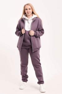 Костюм тройка женский К3078 футер 3-х нитка с начесом (р-ры: 48-62)