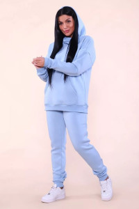 Костюм двойка женский 399 "XXI" футер 3-х нитка с начесом (последний размер) голубой 50