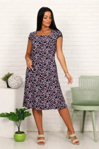 Платье женское АКС-П№ 130/3 вискоза (последний размер) темно-синий с розовым 54