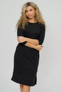 Платье женское "Ника" 1187 ангора (последний размер) графит 42,48,52