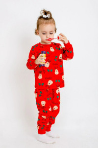 Пижама детская "Сплюша-1" кулирка (р-ры: 86-116) красный