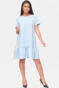 Платье женское "Зной" футер 2-х нитка (последний размер) голубой 52