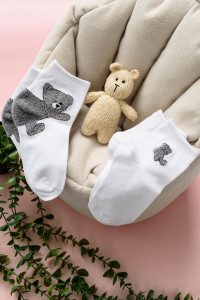 Носки детские "Тедди" серый - упаковка 2 пары