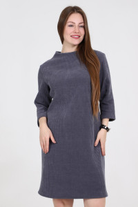 Платье женское ODIS-П270СЕ трикотажный велюр (р-ры: 46-52) серый