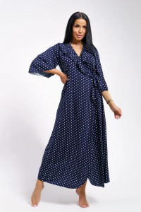 Халат-пеньюар женский "Нефертити" масло (р-ры: 46-60) горох