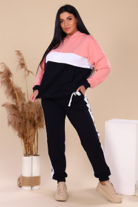 Костюм двойка женский "Трио" футер 2-х нитка (последний размер) коралл 46,54