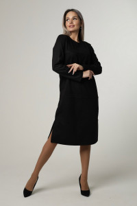 Платье женское П172 твил (р-ры: 44-60) черный