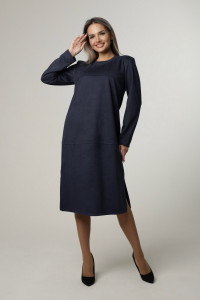 Платье женское П172 твил (р-ры: 44-60) темно-синий