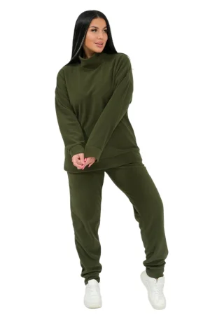 Костюм двойка женский 0672-65 флис (р-ры: 46-58) хаки