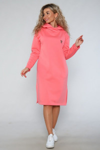 Платье женское "Китти" Р-5253 интерсофт (р-ры: 42-56) коралл