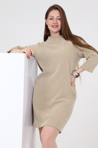 Платье женское ODIS-П270БЕ трикотажный велюр (р-ры: 44-54) бежевый
