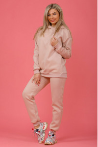 Толстовка женская 839 футер 3-х нитка с начесом пенье (последний размер) бежевый 50