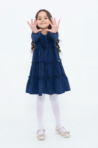 Платье детское "Дженна" трикотаж (р-ры: 104-146) синий