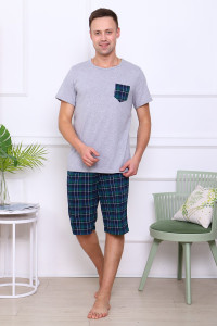 Костюм двойка мужской "Карл-2" кулирка (последний размер) зеленый 48,58