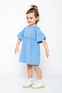 Платье детское "Рози-8" кулирка (р-ры: 92-134) голубой