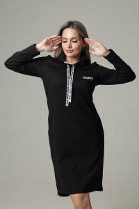 Платье женское П120 футер с лайкрой (р-ры: 44-60) черный