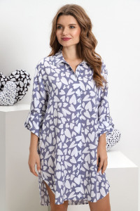 Туника-рубашка женская "Макао-4" штапель (р-ры: 46-58) серый