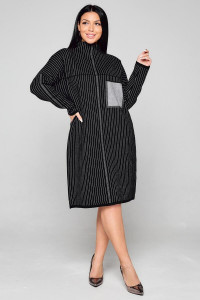 Платье женское "Рокси Ч" вязаное полотно (последний размер) черный 52-54