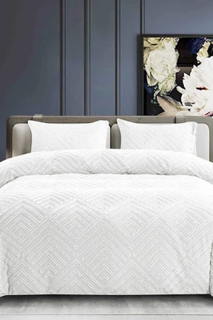 Постельное белье полисатин жаккард ПСЖ-006 белый