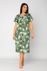 Платье женское "Симона" К-366 кулирка (р-ры: 52-66) зелень