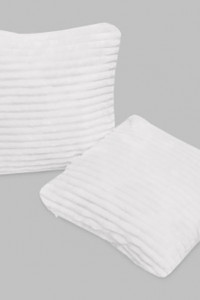 Наволочка декоративная велсофт "Вертикаль" пломбир