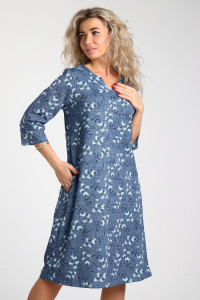Платье женское №89388 кулирка (р-ры: 46-56) синий