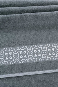 Полотенце махровое "Мозаика" серый
