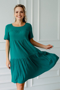 Платье женское "Дебора" плательная ткань (последний размер) зеленый 46