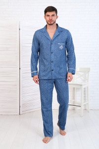 Пижама мужская 9194б кулирка (последний размер) джинс 48