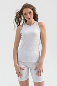 Майка женская "Лапша" 2209-Каш лапша (р-ры: 44-54) белый