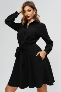 Платье женское П 326-3 барби (р-ры: 42-54) черный