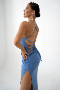 Платье женское П 323-17 лапша (р-ры: 40-50) голубой