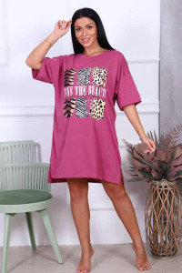 Туника женская Т-49 кулирка (последний размер) темная сирень 48,50,52