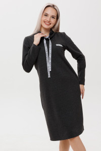 Платье женское П120/1 футер с лайкрой (р-ры: 46-60) антрацит