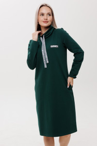 Платье женское П120/1 футер с лайкрой (р-ры: 46-60) зеленый