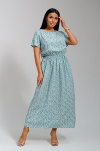 Платье женское "Ассоль" штапель (последний размер) мятные кольца 44,46,50,54