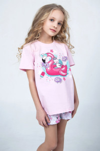 Пижама детская "Happy фламинго" кулирка (р-ры: 32-38)