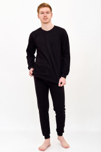 Нательное белье мужское Ч 8975 футер 2-х нитка с начесом (последний размер) черный 48