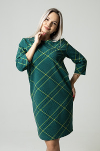 Платье женское П139 футер с лайкрой (р-ры: 44-60) зеленый