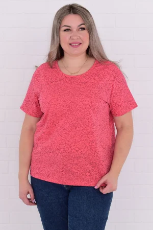 Футболка женская 6200к кулирка (р-ры: 50-64) персик