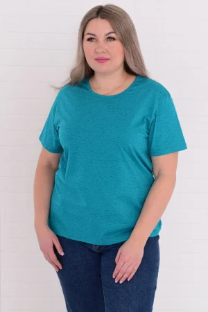 Футболка женская 6200н кулирка (р-ры: 50-64) изумруд