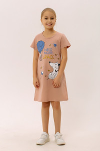 Платье детское "Мульти" ФЛ-3 кулирка (р-ры: 134-158) пудра