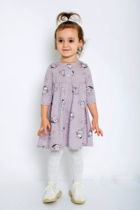 Платье детское "Руслана-5" кулирка (последний размер) пудра 104
