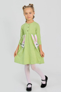 Платье детское "Маняша-5" кулирка (последний размер) лимонный 92,98,104