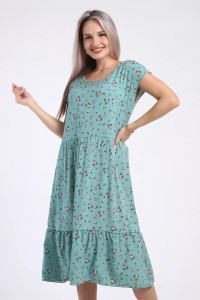 Платье женское 735 штапель (р-ры: 50-60) оливковый