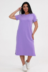 Платье-футболка женское ПлК-56 кулирка с лайкрой (р-ры: 46-56) сирень